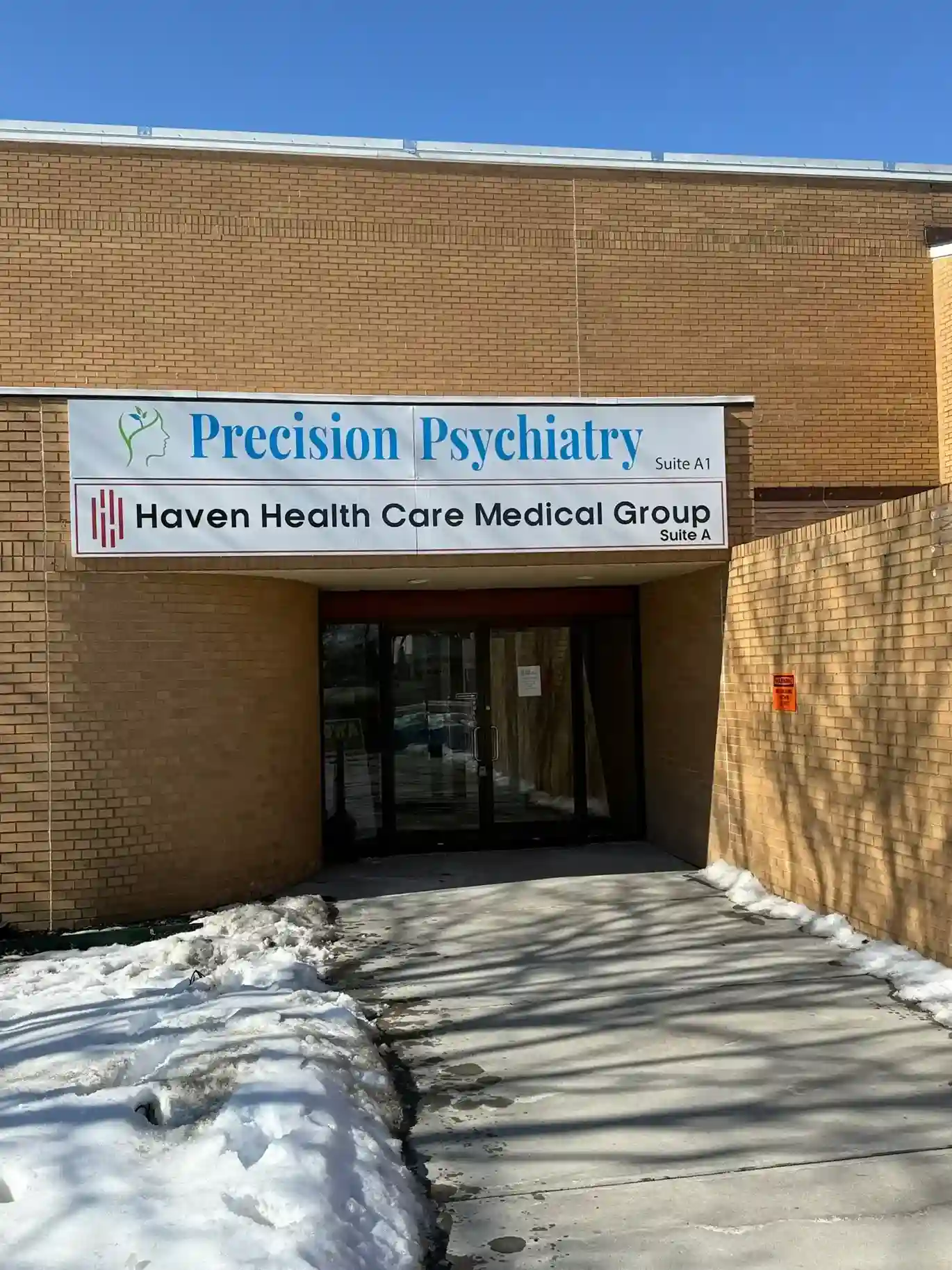 Precision Psychiatry Services office sign in Woodhaven, MI — psychiatric and mental health care clinic
